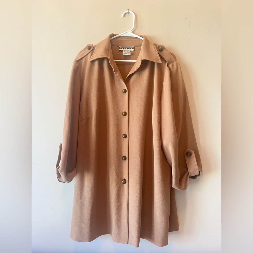 Dana Kay Women's Camel Trench Coat